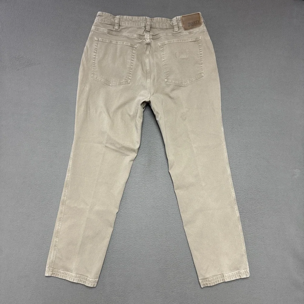 Duluth Flex Fire Hose Relaxed Fit 5 Pocket Pants Men 36x32 (32x30) Khaki Stretch